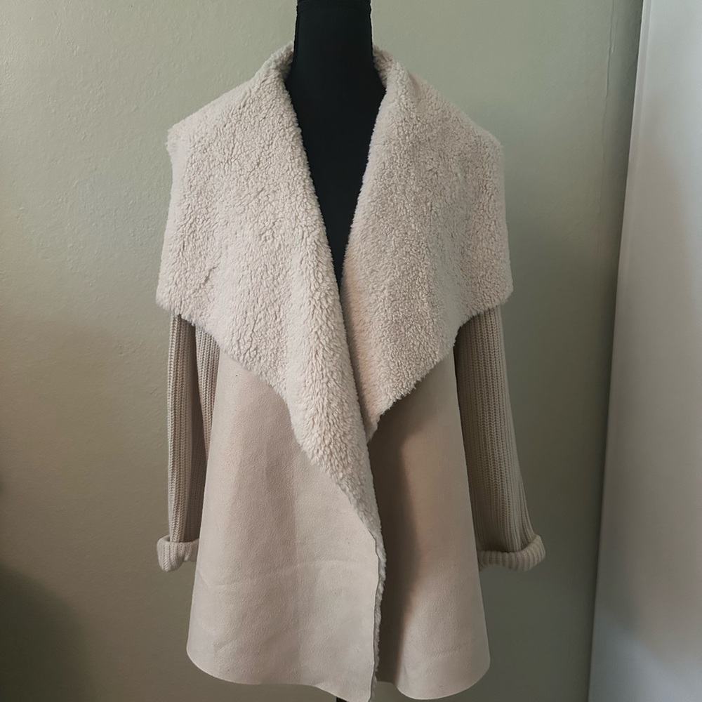 Women's Cream Shearling Jacket